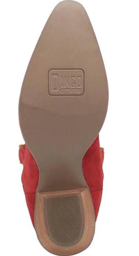 Dingo Women's Out West Suede Fashion Snip Toe Boots in red - women's shoe - view 4