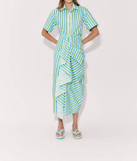 Rosie Assoulin - Gathered Ruffle Shirt Dress