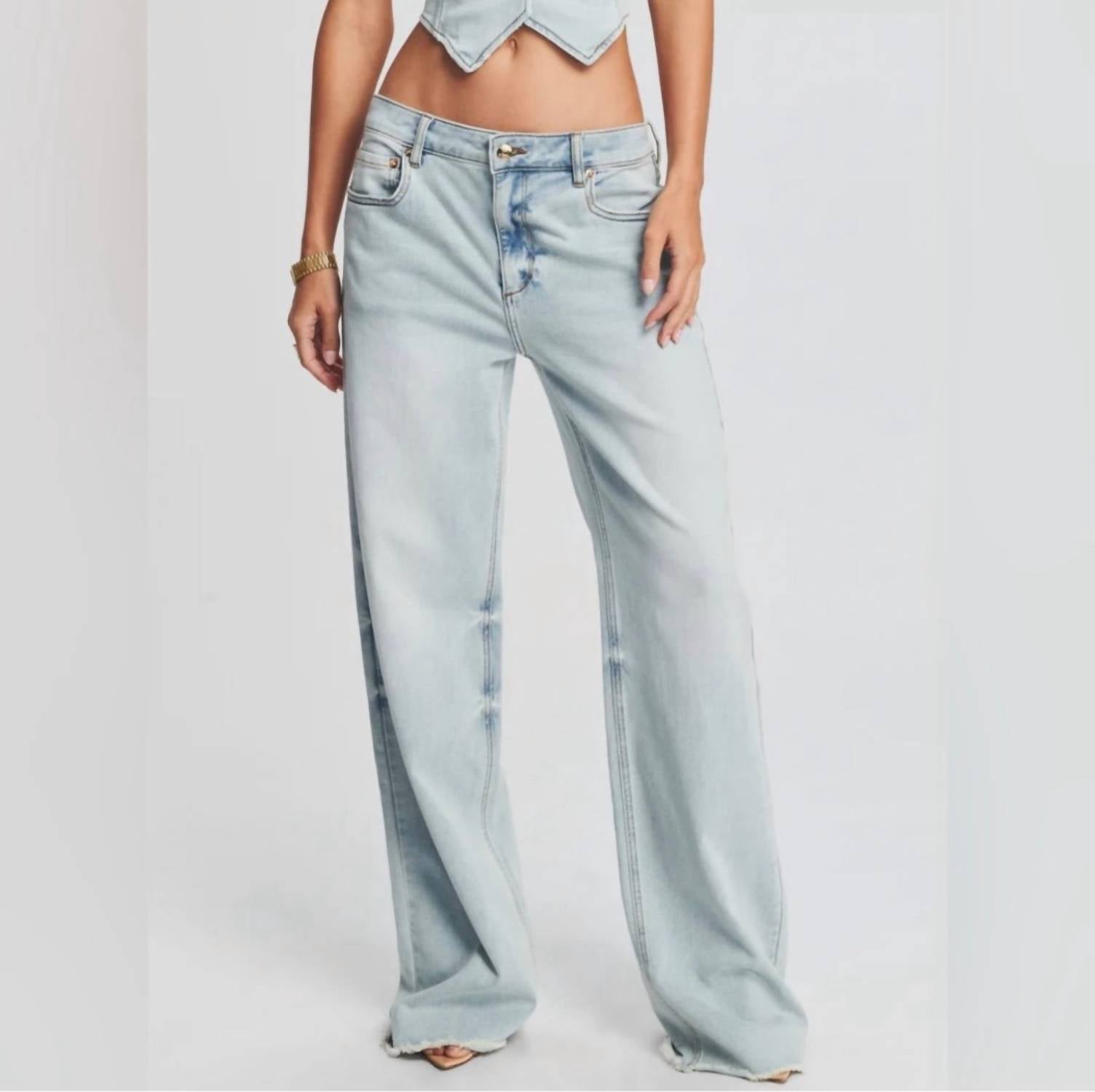 Ser.O.Ya - Women's Margot Mid Rise Slouchy Boyfriend Jeans