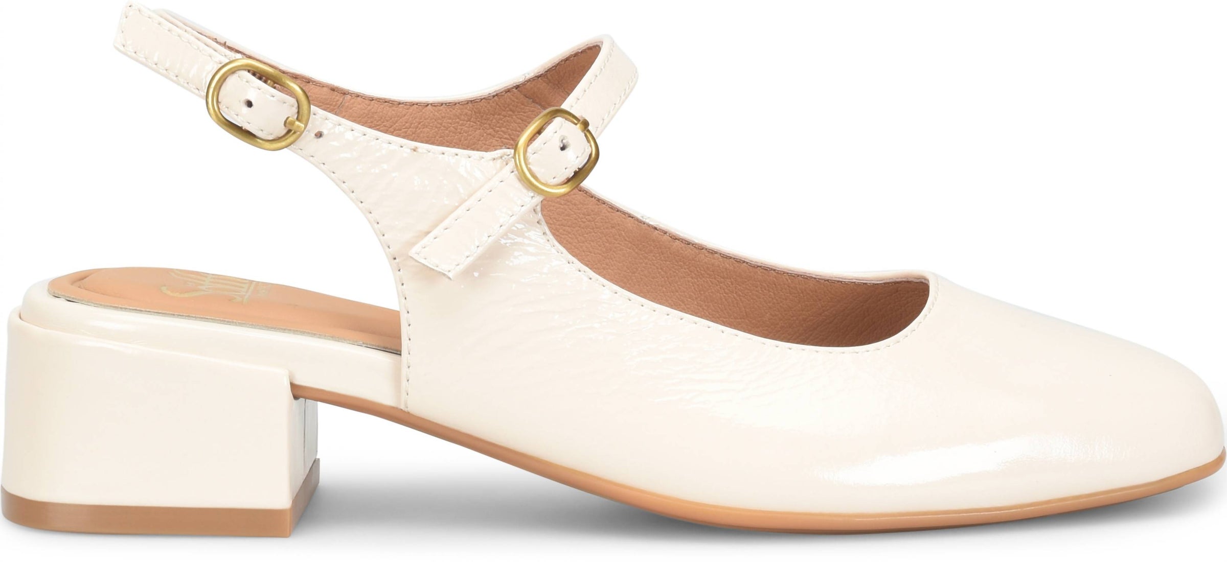 Sofft Women's Leyla Almond Mary Jane Shoe in ivory patent - women's heels - alternate view