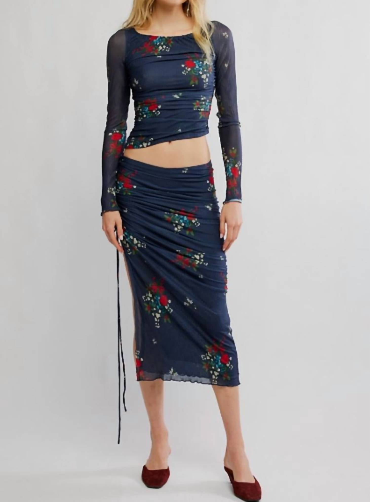 Free People - Rumi Floral Midi Skirt Set