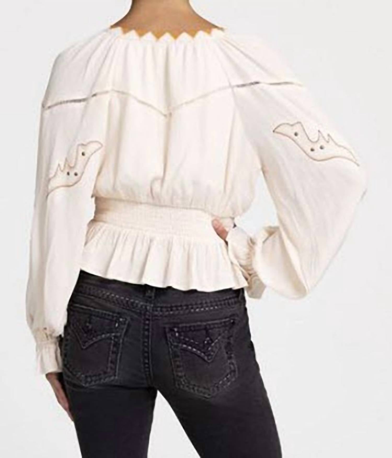 Miss Me - Women's Long Puff Sleeve Knit Top