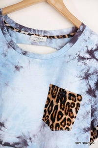 Umgee - Tie Dye & Leopard Top