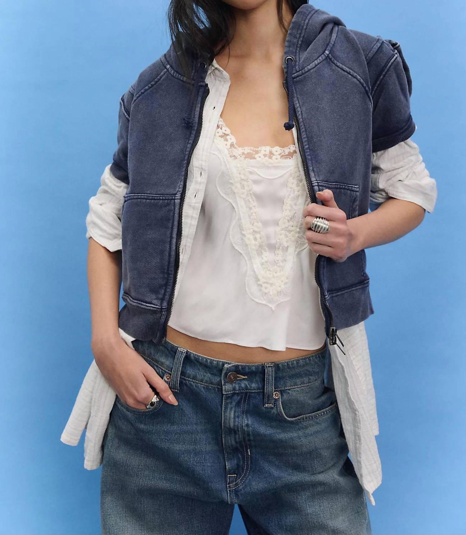Free People - Summer Cropped Sweatshirt