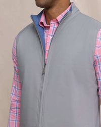 SOUTHERN TIDE Harbor Reversible Vest in steel - men's jacket - view 4