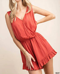 Kori - Overlapped Rayon Slub Gauze Romper