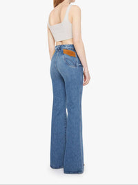 Mother The Pointy Pocket High-rise Flare Jeans in doozy heel - women's jeans - view 4
