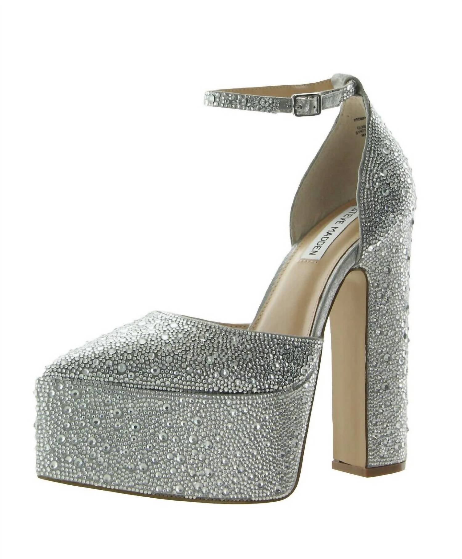 PROMPT RHINESTONE PLATFORM HEEL