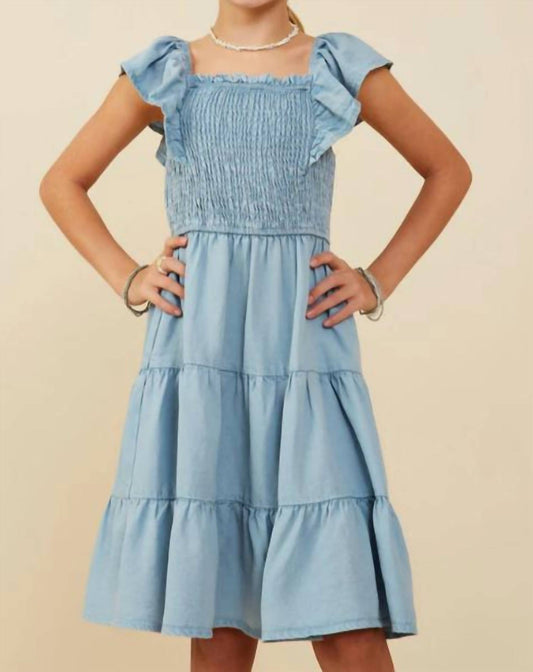 Hayden La - Smocked Detail Ruffled Dress