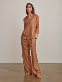 Pharaoh Women's Casey Gossamer Pant in gossamer in brulee - women's pants - alternate view