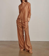 Pharaoh Women's Casey Gossamer Pant in gossamer in brulee - women's pants - detail view
