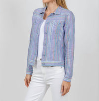 Pure Amici - Striped Linen Jacket