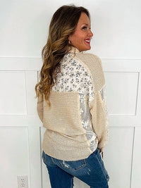 Davi & Dani - Unpredictable Times Knit Long Sleeve Button Up Top