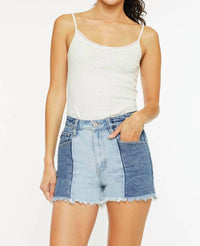 Kancan - Women's Two Tone Denim Short