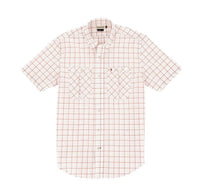 Tom Beckbe Tidewater Short Sleeve Shirt in coral plaid - men's t-shirt - alternate view