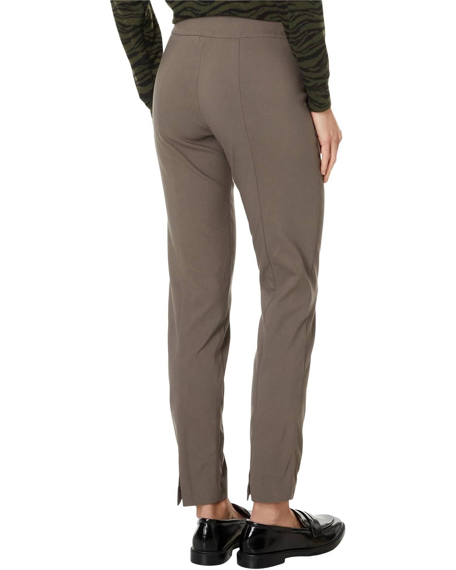 Elliott Lauren - Control Stretch Pull-on Ankle Pants With Back Slit Detail