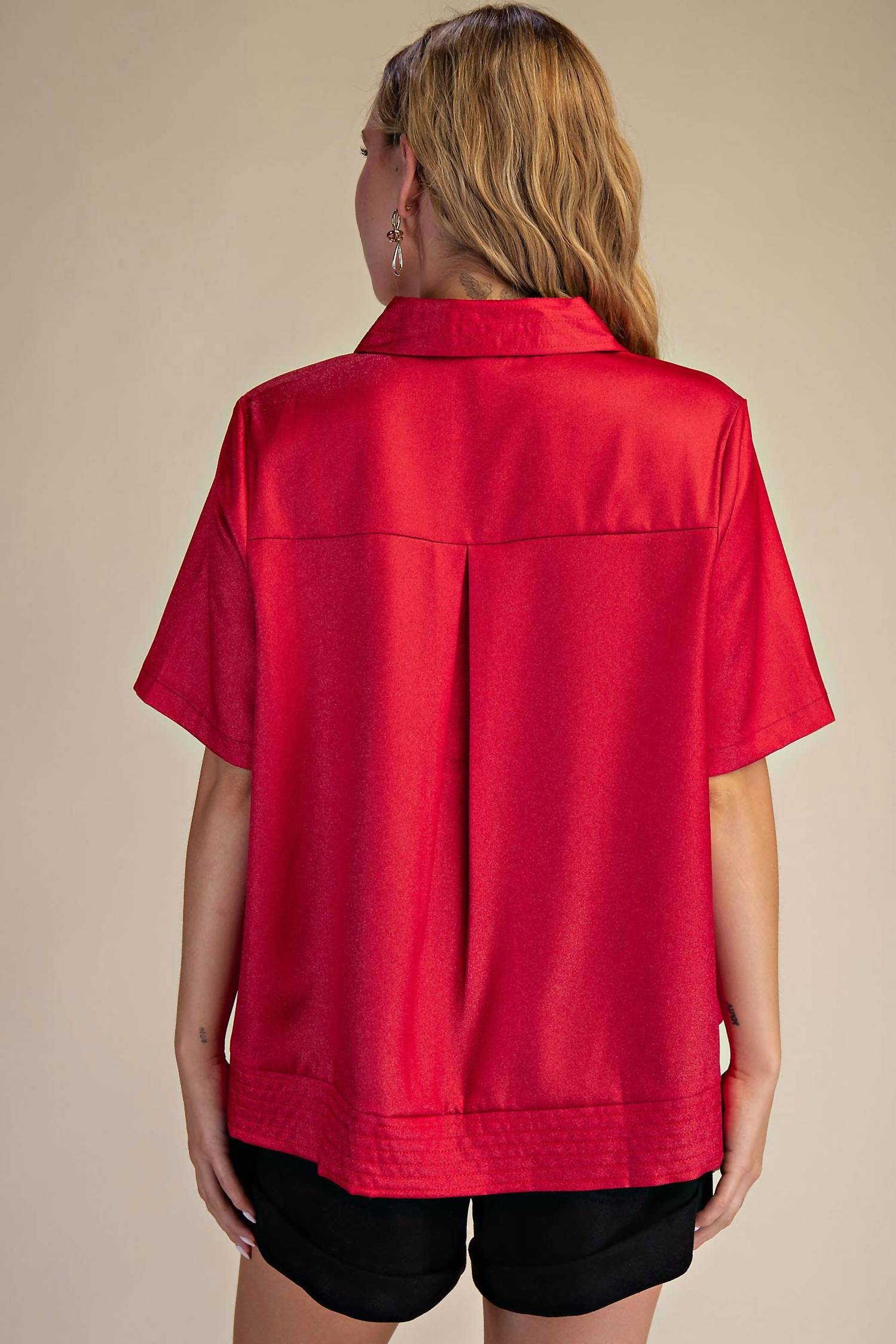 Glam - Sophie Short Sleeve Shirt Top