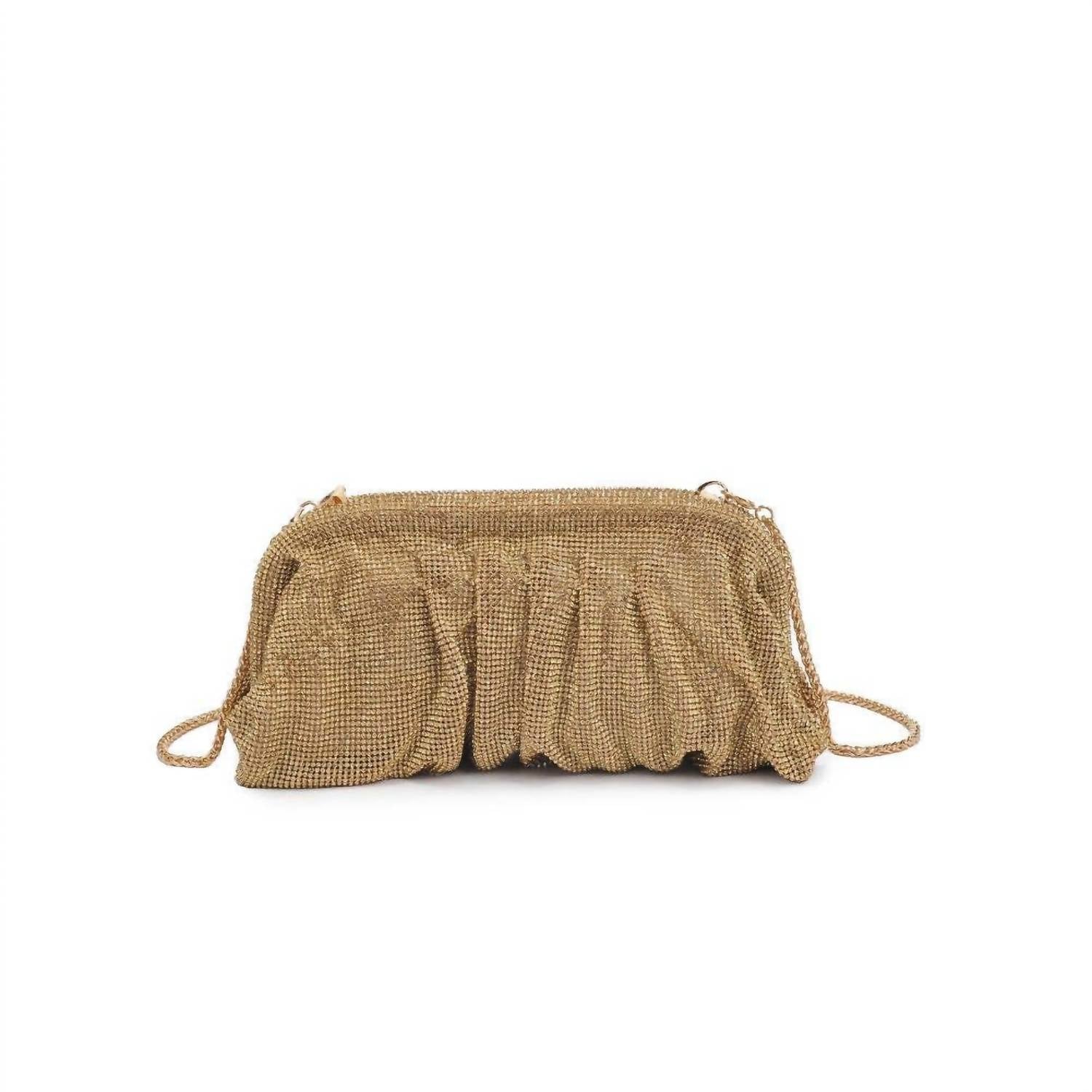 Urban Expressions Women's Irina Crystal Rhinestone Evening Bag in gold - women's bag - alternate view