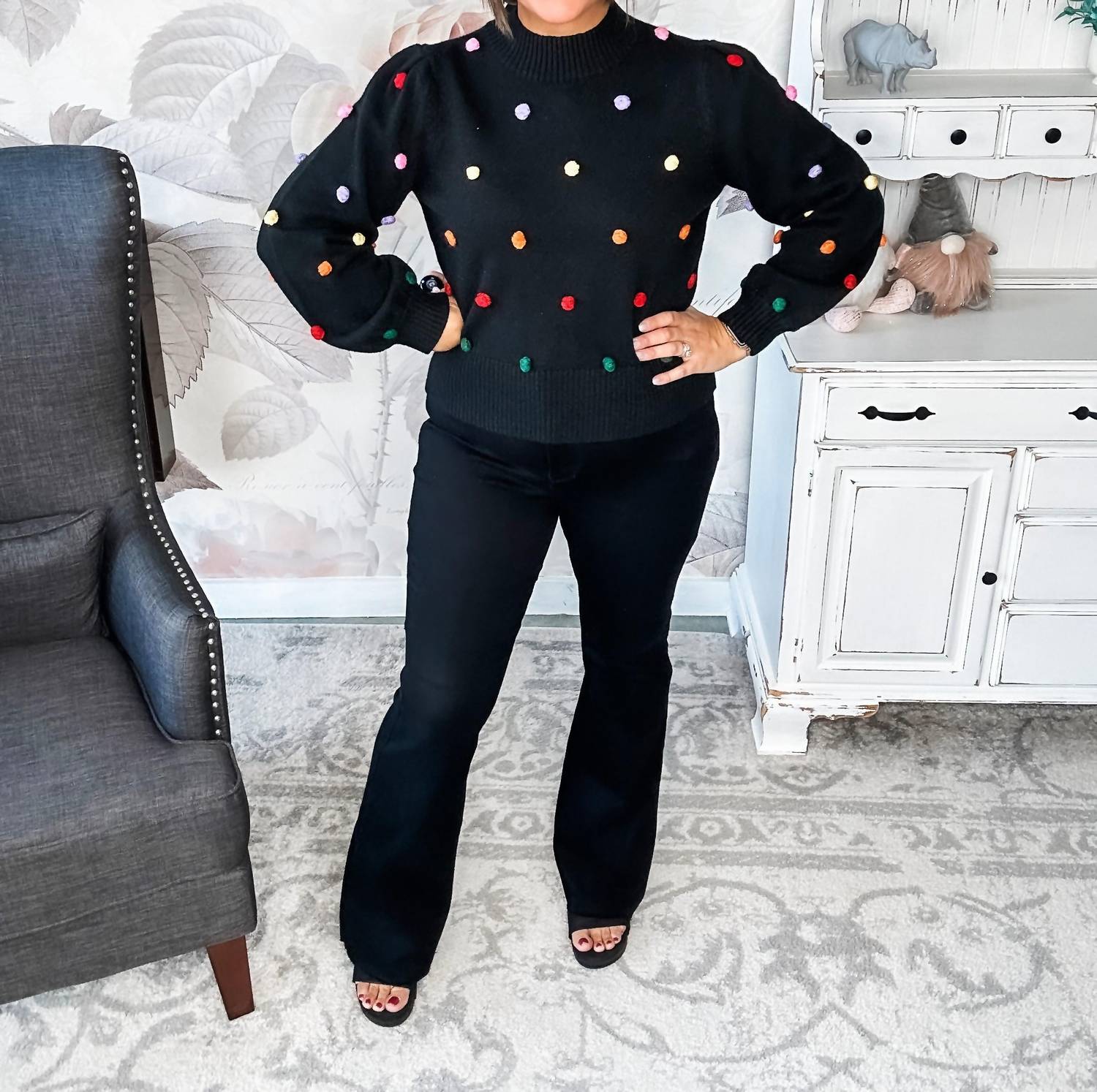 Andree By Unit - Act Like It's My Party Pom Sweater