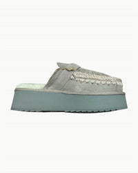 Mou - Women's Platform Suede Clog
