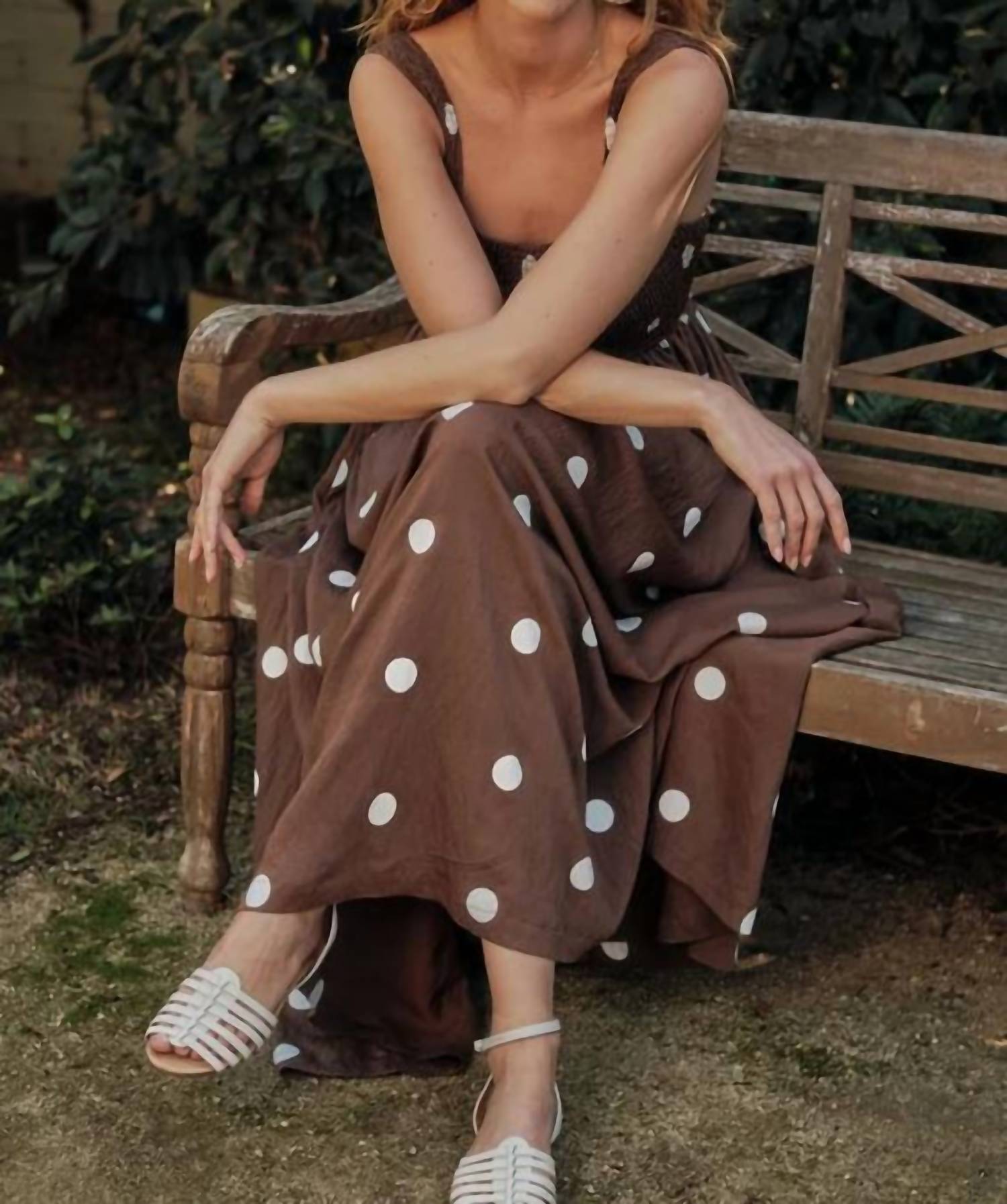 Promesa - Raquel Polka Dot Smocked Maxi Dress
