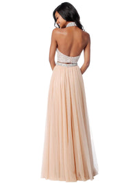 Sherri Hill - Two-Piece Beaded Keyhole Prom Dress
