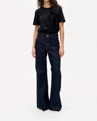 BAUM UND PFERDGARTEN Nilea Wide Flared Leg Jeans in indigo - women's jeans
