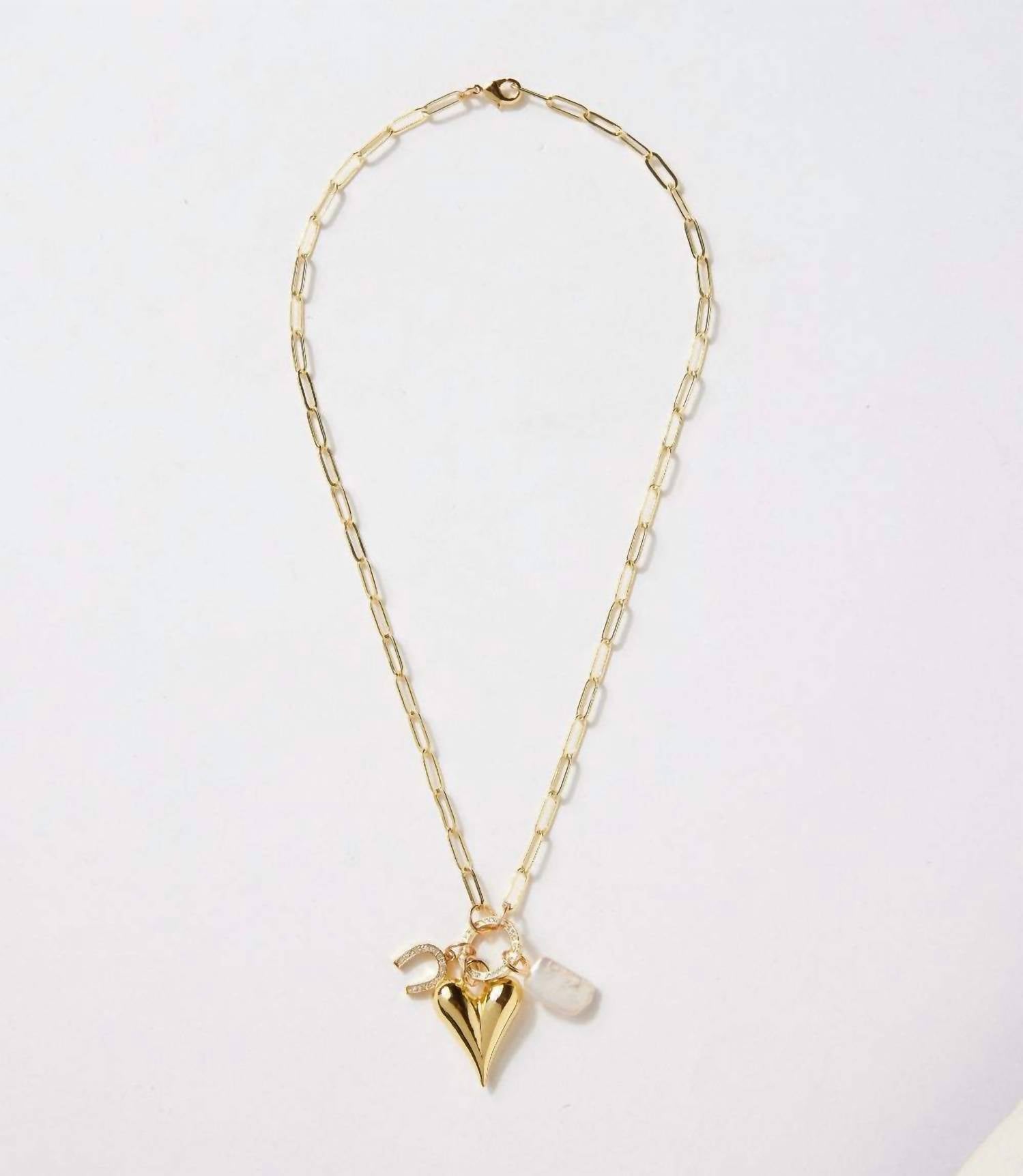 Knotty Bling - Women's Good Luck Charm Dangle Necklace