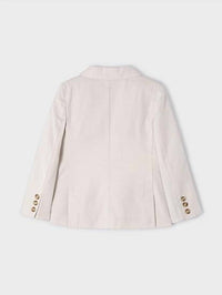 Mayoral Boys Linen Jacket in beige - kids' jacket - alternate view