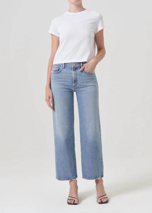 Agolde - Harper Crop Mid Rise Wide Leg Jeans