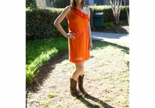 Livy Lu - Oklahoma State University Logo One Shoulder Dress