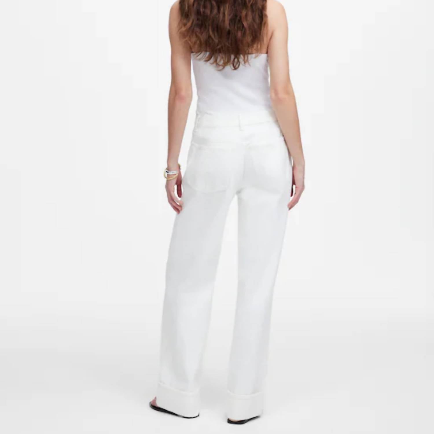 Madewell Women's Low-slung Baggy Jeans in tile white - women's jeans - view 5