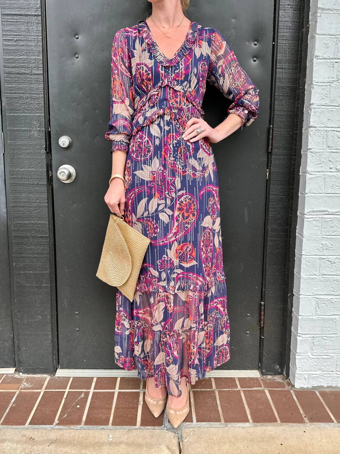 La Plage - Mallory Long Sleeve Maxi Dress