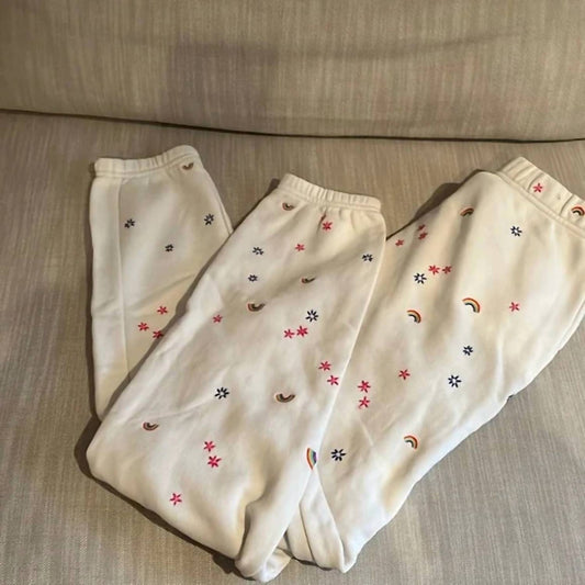 Something Navy - Women's Rainbow Embroidery Sweatpants