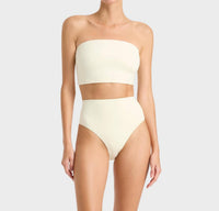 BONDI BORN Poppy Bikini Bottom in porcelain - women's swimwear
