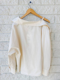 CHRISTY LYNN Dasha Long Sleeve Top in ecru - women's blouse - alternate view