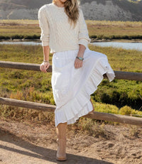 Dylan - Charlotte Cable Crew Sweater