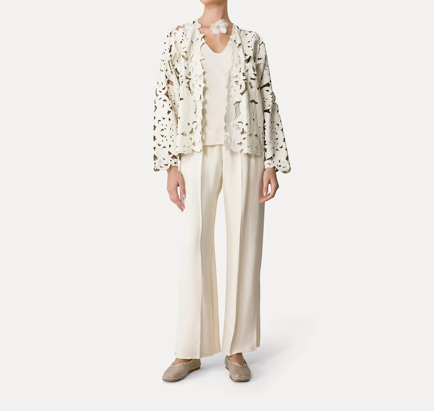 Forte Forte - Flared Slub Viscose Trousers
