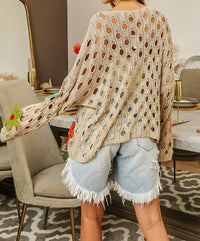 Bibi - Flower Applique Sweater