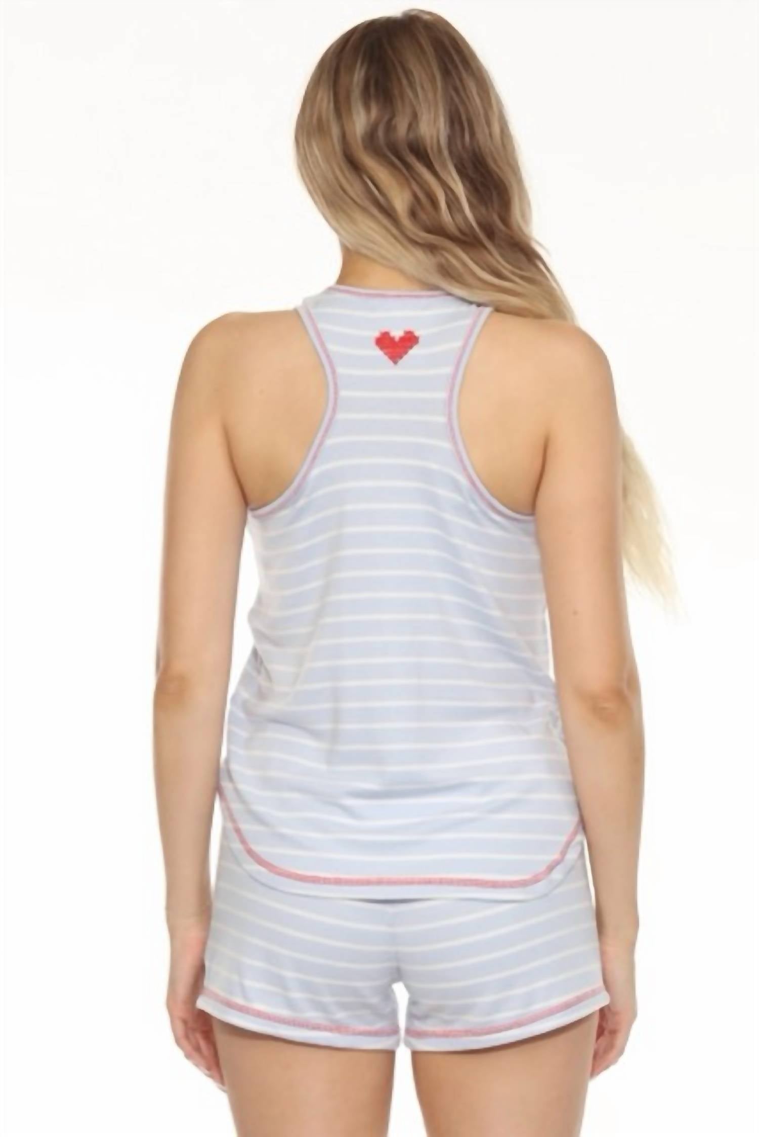 Pj Salvage - Mountain Mama Stripe Short Pajama Set