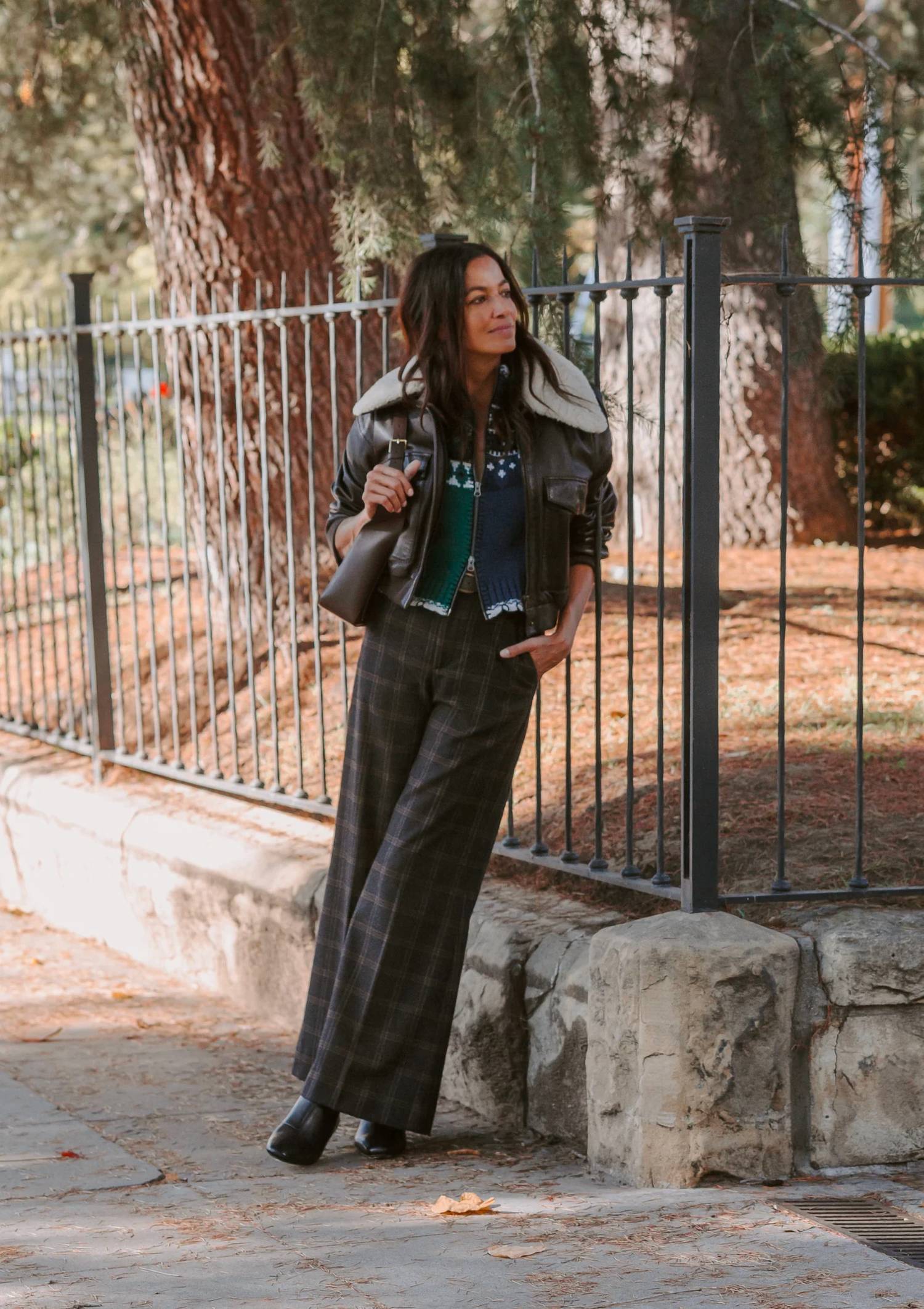 Sea - Monroe Wool Plaid Belted High Waisted Pants