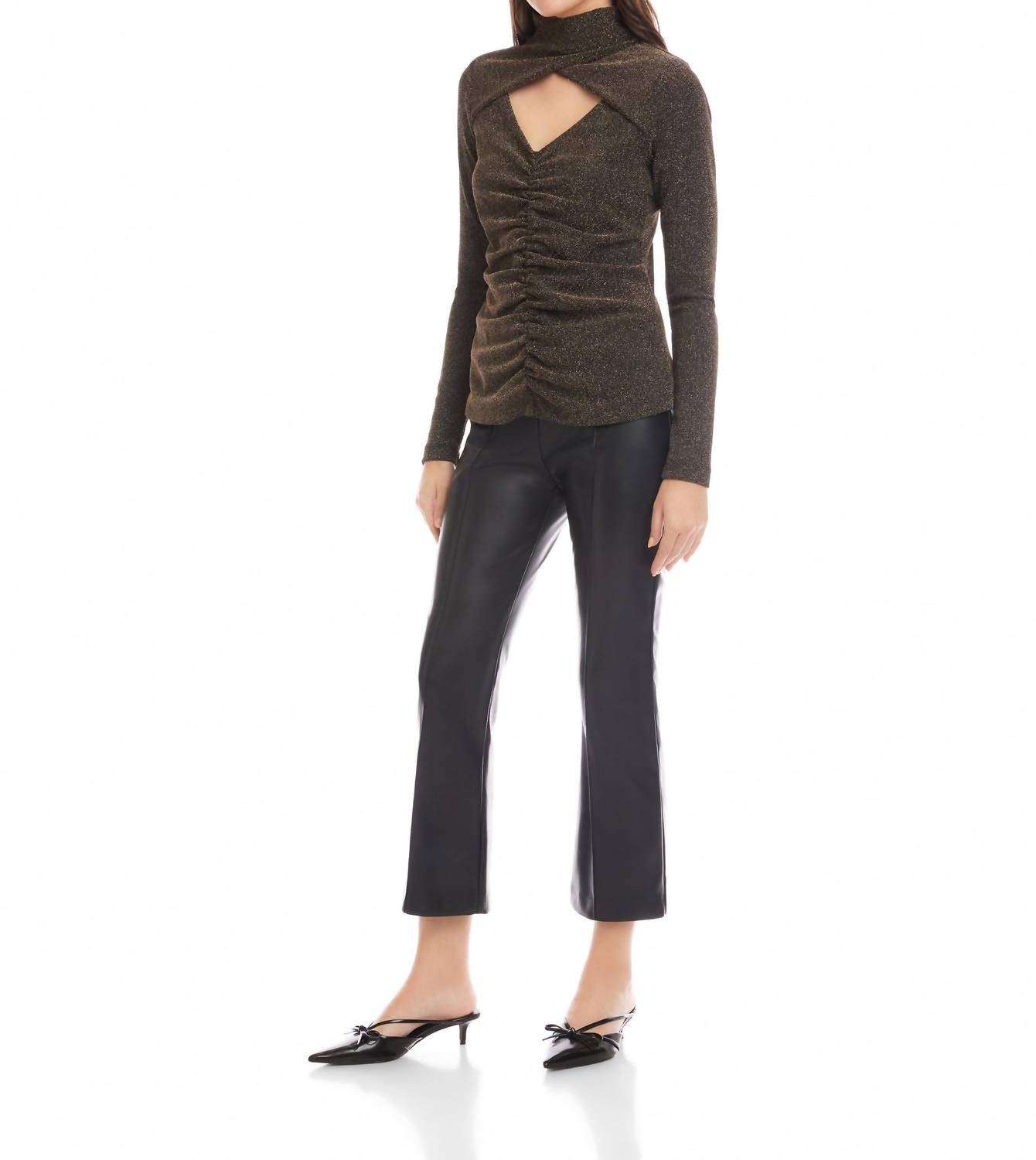 Fifteen Twenty - Adina Crossover Turtleneck Top