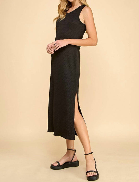 Les Amis - Solid Sleeveless Midi Dress