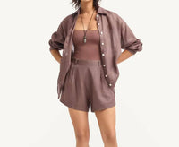 Vitamin A - Playa Linen Boyfriend Shirt