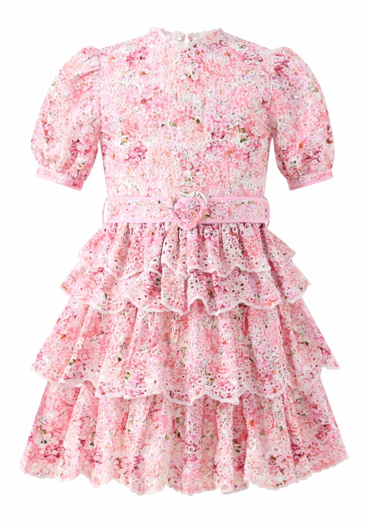 Marlo - Girl's Julietta Cotton Embroidered Mini Dress