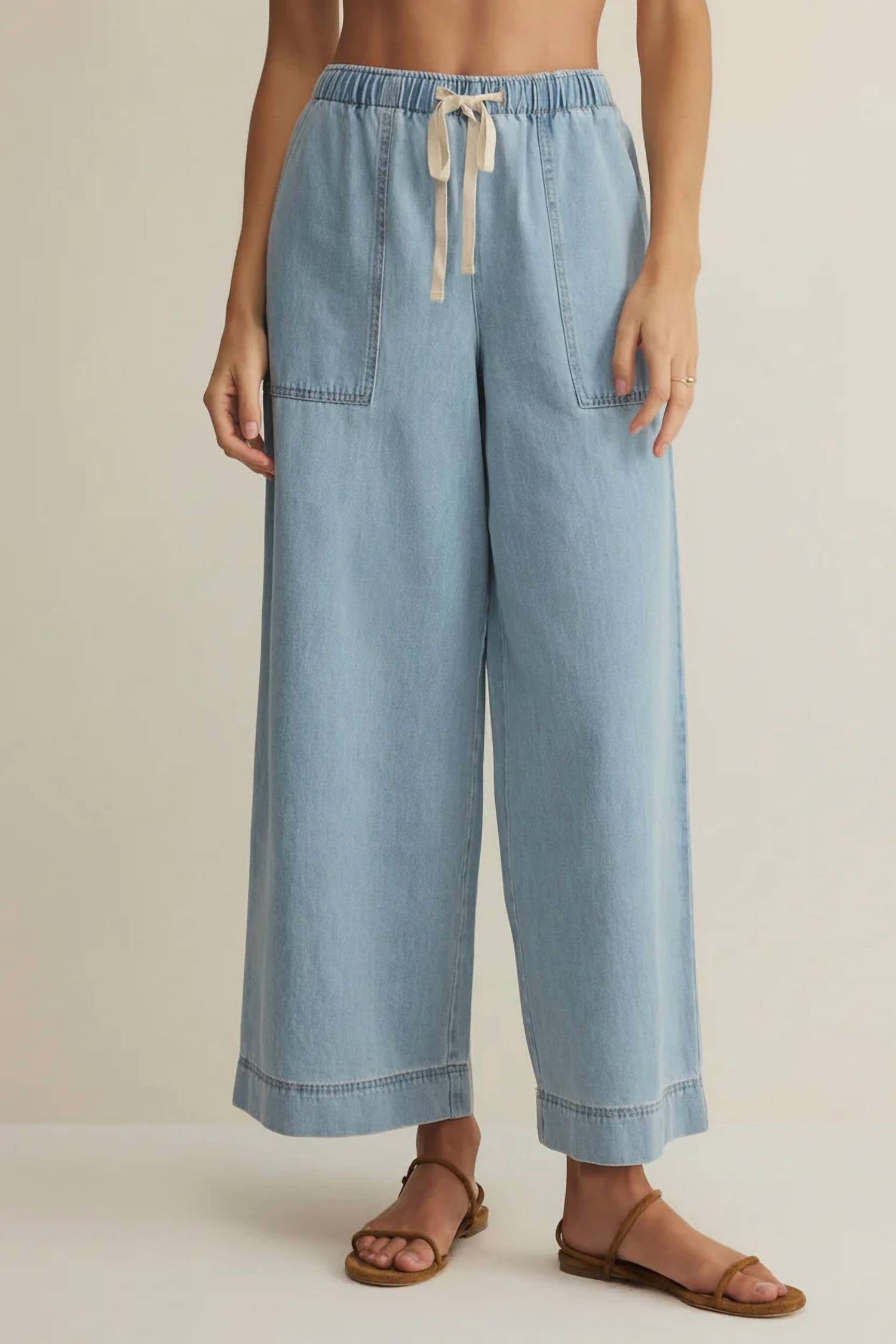 Z Supply - Daycation Denim Wide Leg Utility Pants