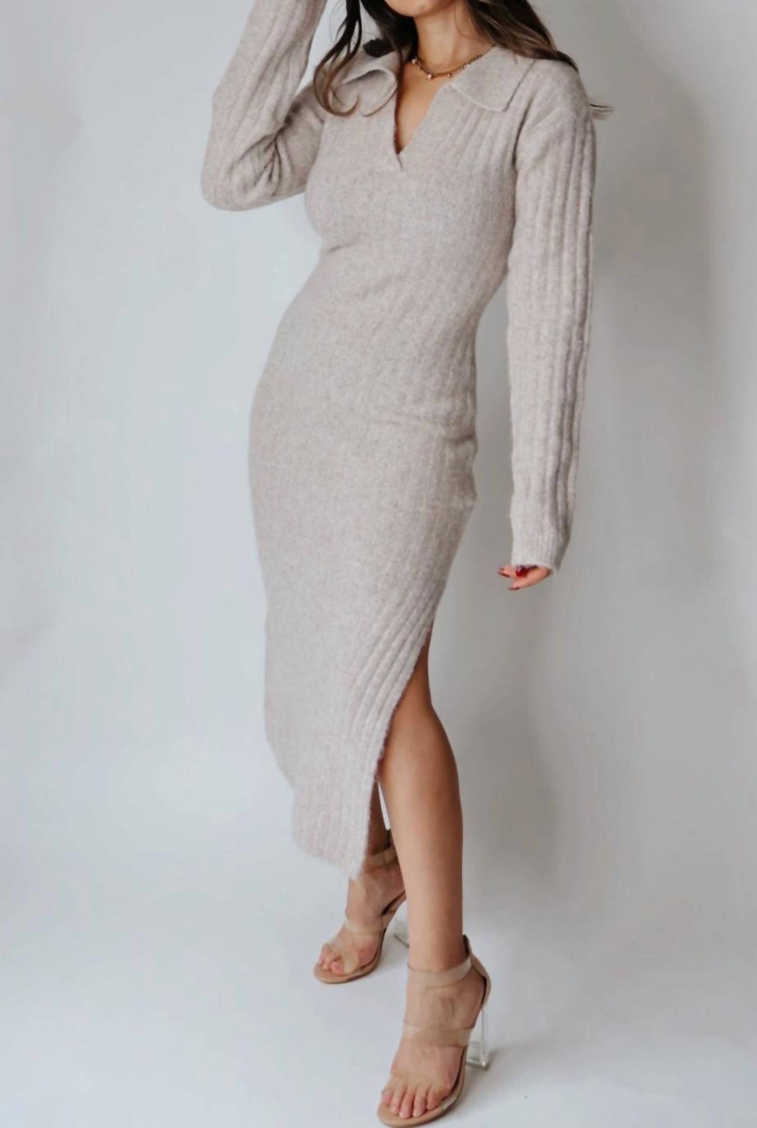 Klesis - Cozy Midi Sweater Dress