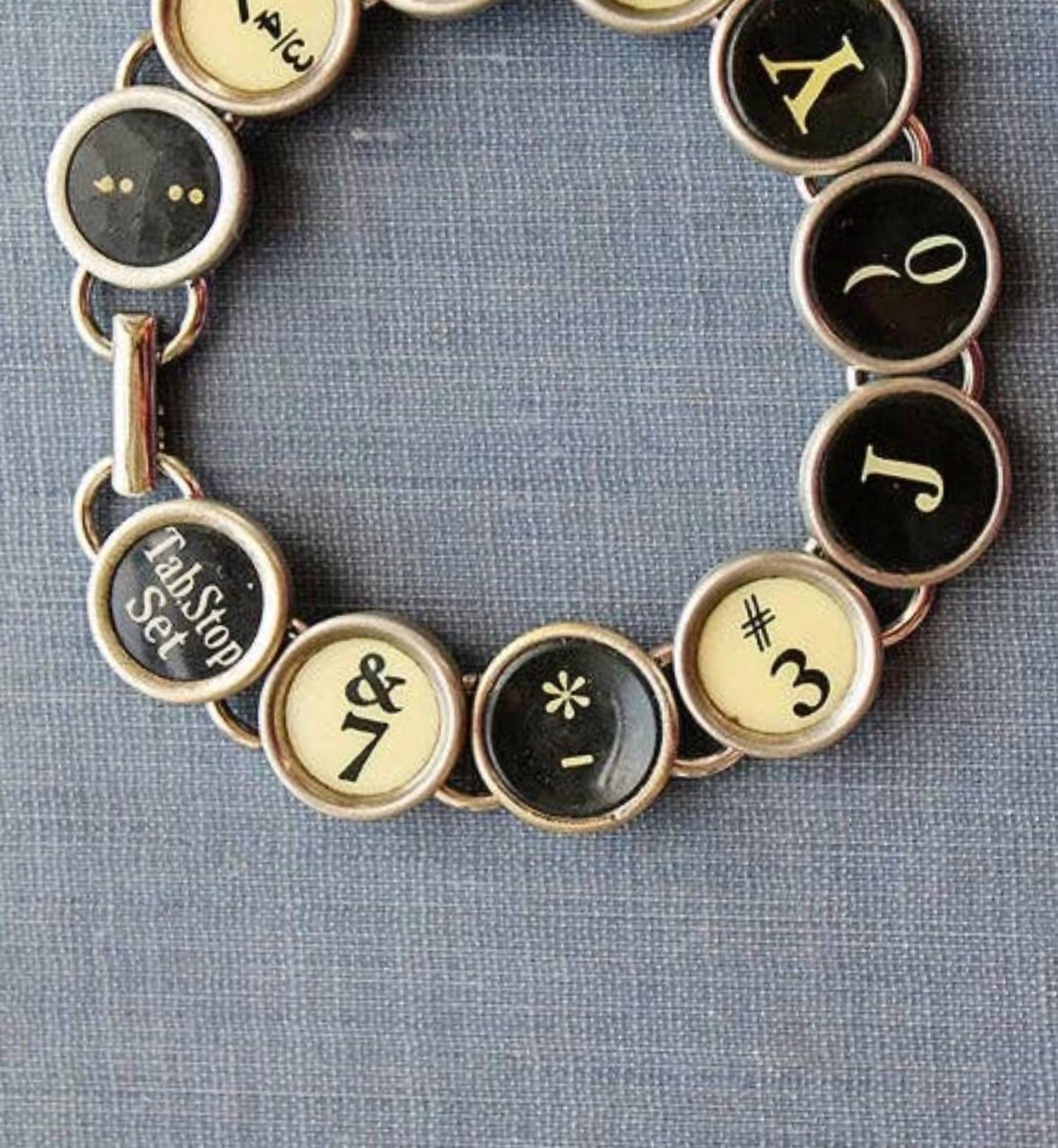 Joy Sparks Designs - Women's Typewriter Key Bracelet