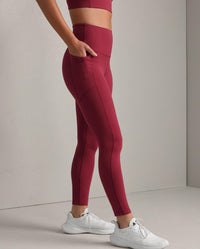 RHONE Revive 7/8 Pocket Legging in cranberry - women's pants - alternate view
