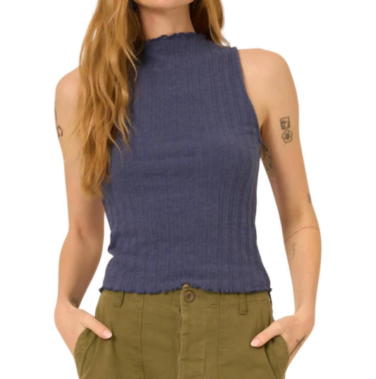 Project Social T - Chasing You Funnel Neck Rib Tank